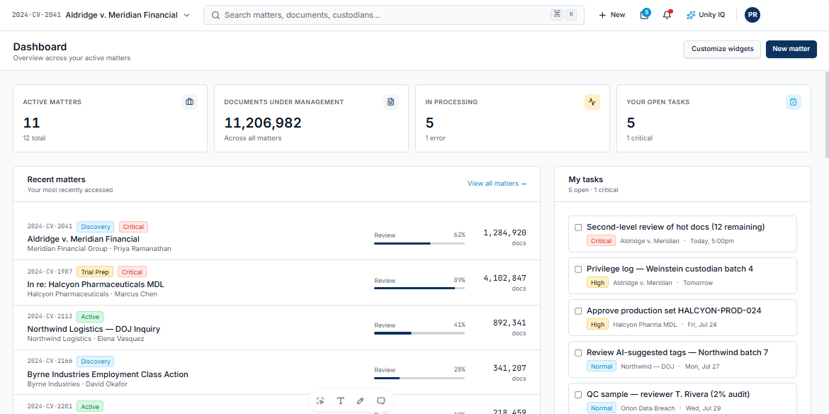 LegalIQ dashboard preview