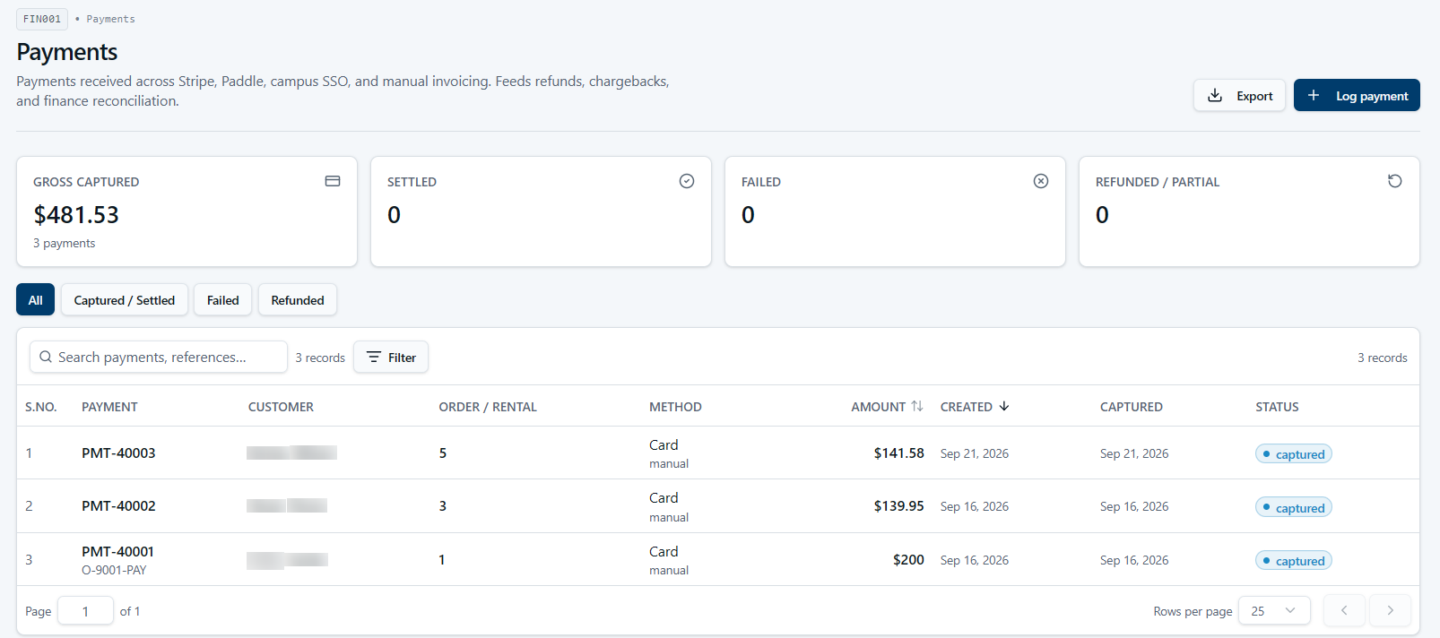 Ecommerce IQ payments ledger